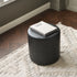 Elof Faux Leather Ottoman - Modern Round Ottoman | Footrest & Accent Stool | Kinwell Furniture | Faux Leather Ottomans